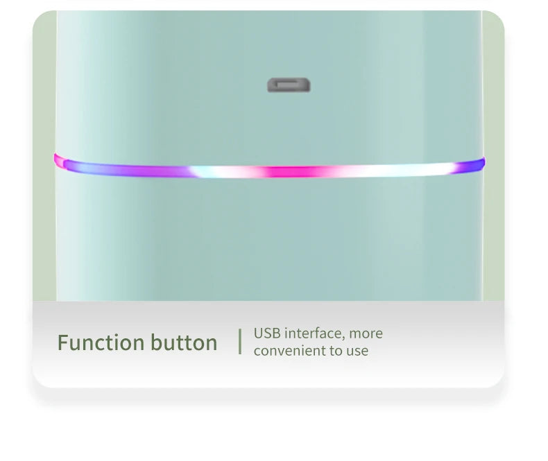 USB Air Humidifier – Double Spray | 600ml Aromatherapy Cool Mist